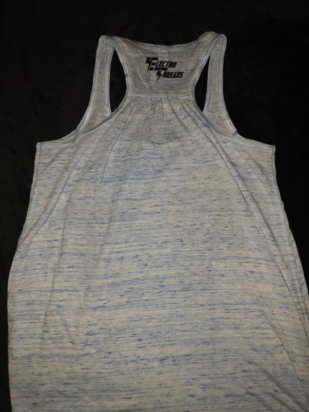 White/Blue Racerback Tank with Color Splash Eye Graphic - Picture 3 of 3